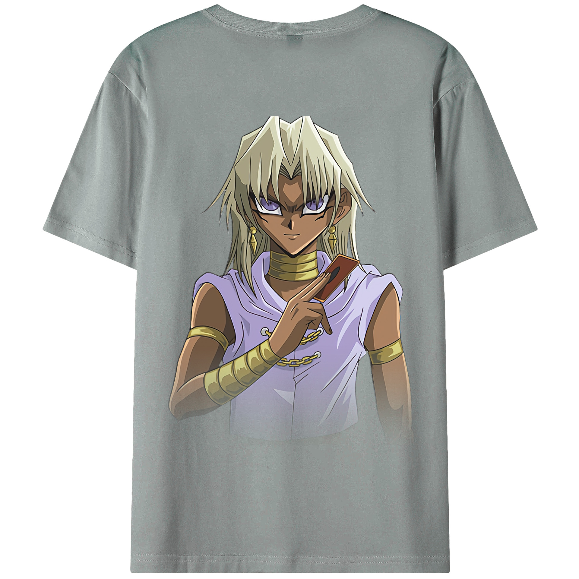 （画像用） 遊☆戯☆王 Yu-Gi-Oh! 綿100％ メンズ半袖Tシャツ（バックプリント） 通気性